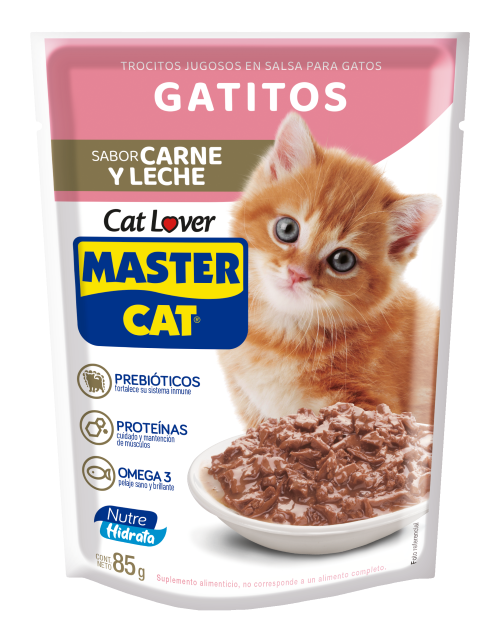 Master Cat Trocitos Jugosos Gatitos 85 Gr