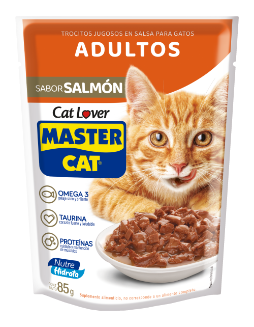 Master Cat Trocitos Jugosos Salmón 85 Gr