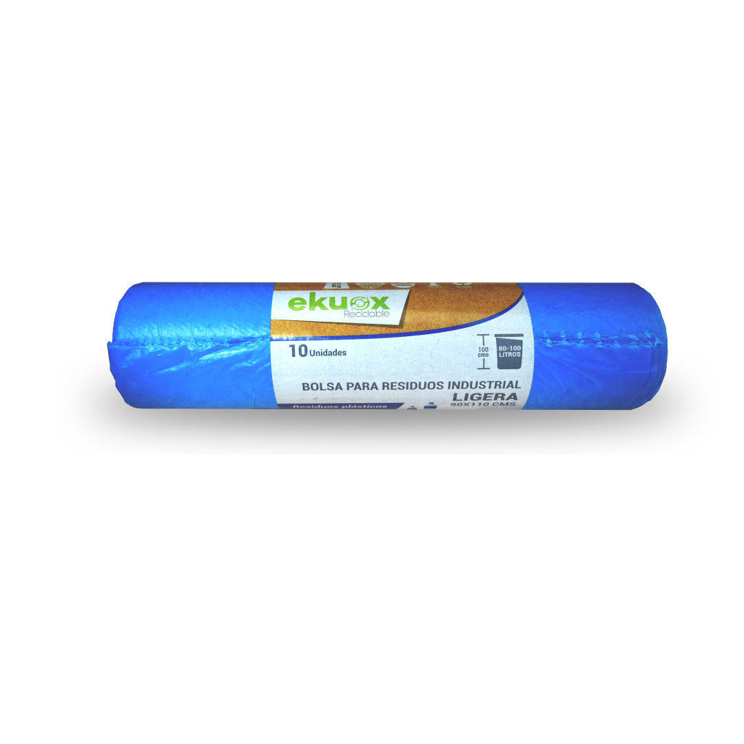 EKUOX ROLLOS DE BOLSAS AZUL JARDINERA 35X43
