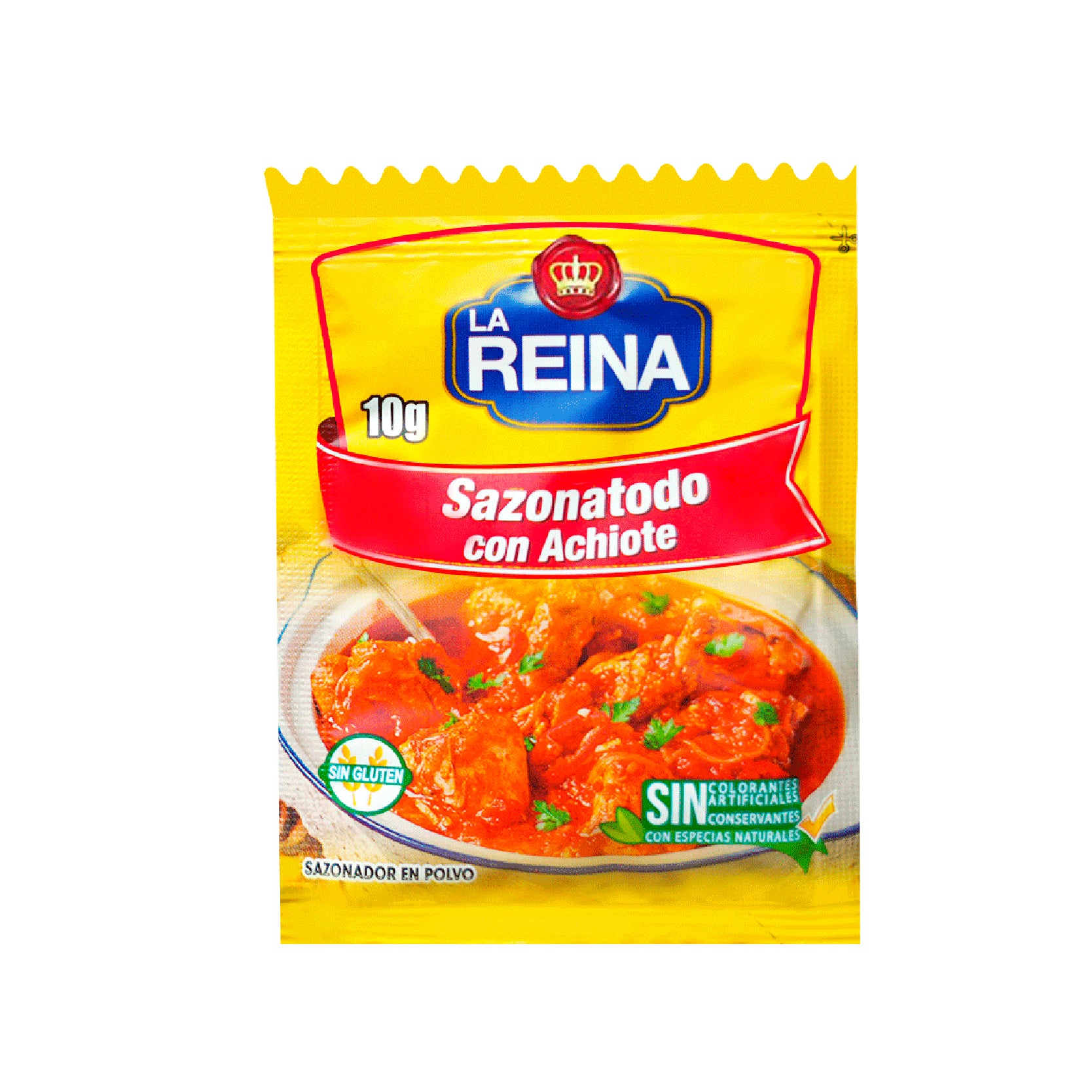 LA REINA SAZONATODO CON ACHIOTE 10GR 5 UNIDADES