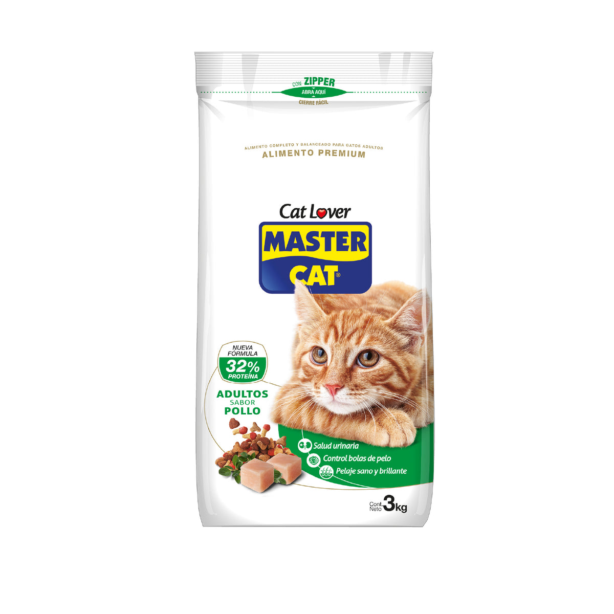 Master Cat Adulto Sabor Pollo 3 Kg