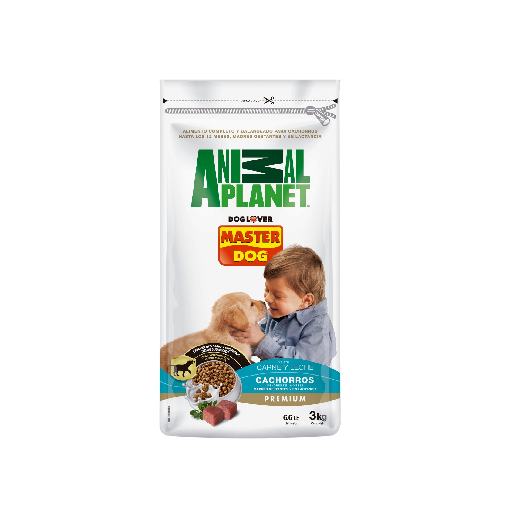 MASTER DOG CACHORRO SABOR CARNE Y LECHE 3KG